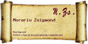 Morariu Zsigmond névjegykártya